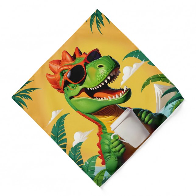 T-Rex Dinosaur Funny  Bandana (Front)