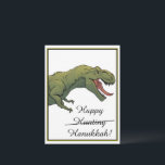 T-Rex Dinosaur Hanukkah Greeting Card Postcard<br><div class="desc">T-Rex</div>