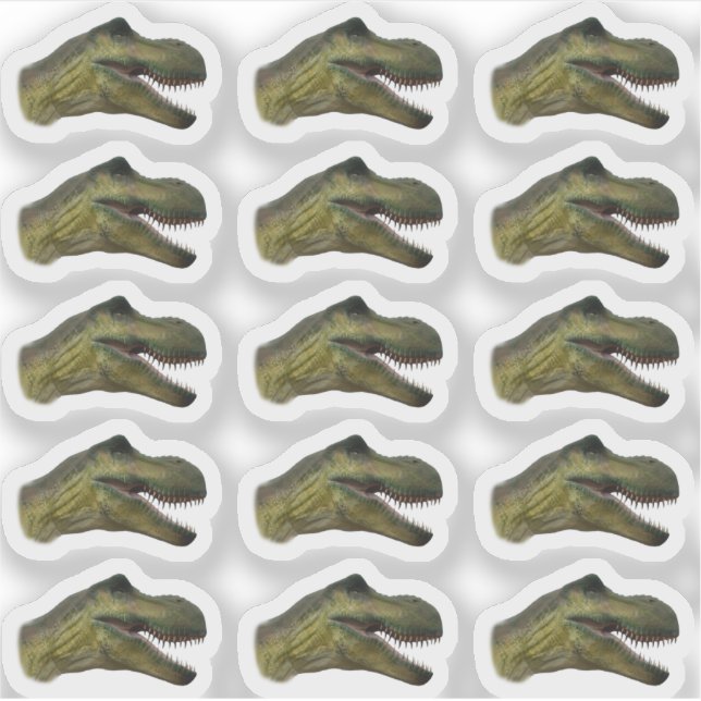 T-Rex Dinosaur Head - Jurassic Prehistoric Party Sticker (Front)