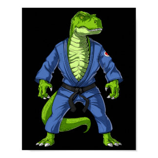 T-rex Dinosaur Jiu-jitsu Judo Ninja Martial Arts K Poster