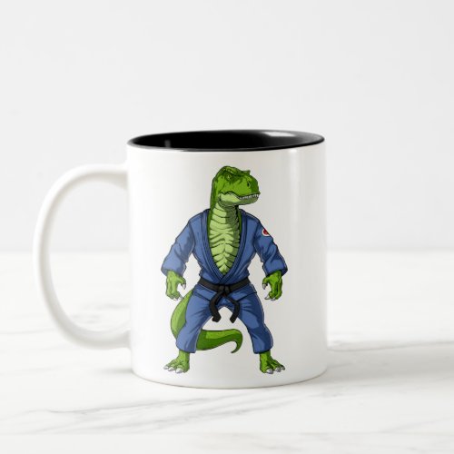 T_Rex Dinosaur Jiu_Jitsu Two_Tone Coffee Mug