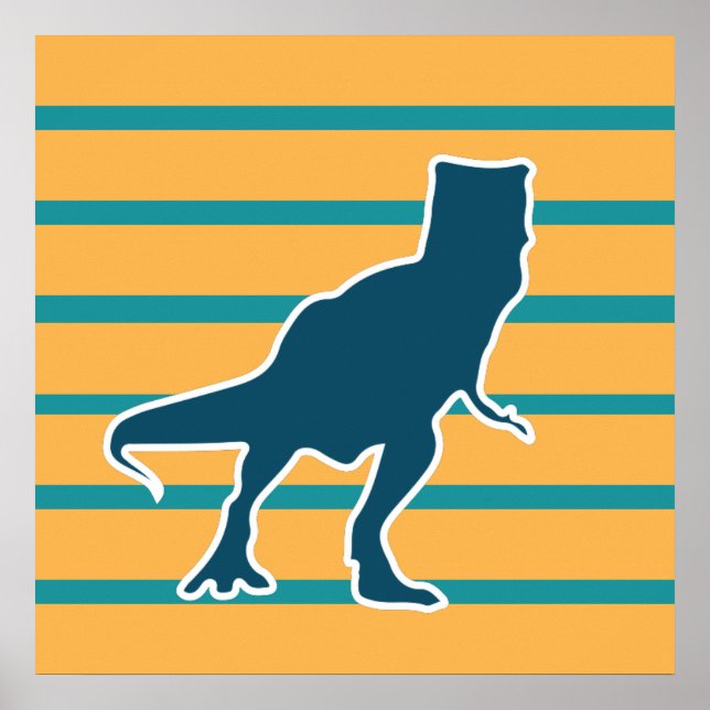 T-rex dinosaur jurassic animal cartoon poster (Front)