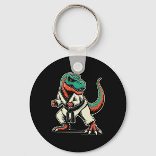 T-rex Dinosaur Karate Taekwondo Martial Arts Keychain