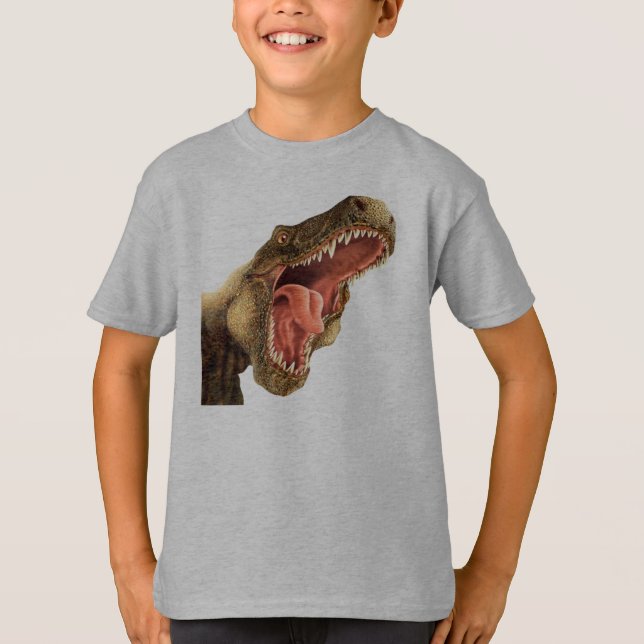 T-Rex Dinosaur Kid's Sweatshirt T-Shirt (Front)