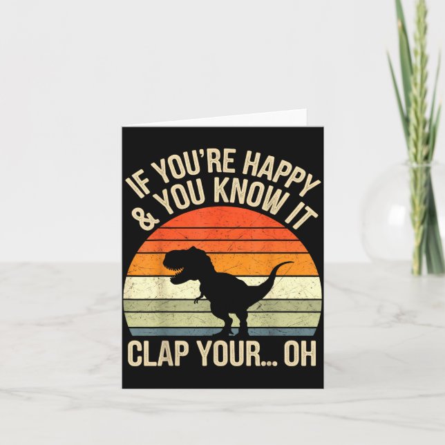 T Rex Dinosaur Meme Funny Dino For Men Women Boy K Card (Front)