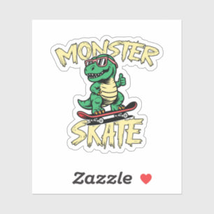 T-Rex Dinosaur Monster Skate Sticker