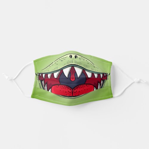 T_rex Dinosaur Mouth Kids Cartoon Green Adult Cloth Face Mask