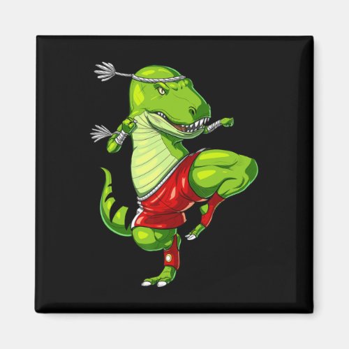 T-rex Dinosaur Muay Thai Boxing Karate Martial Art Magnet