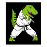 T-Rex Dinosaur Ninja Martial Arts Karate Poster T-Rex Dinosaur Ninja Martial Arts Karate Poster