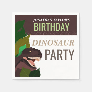 T Rex Dinosaur Party Children's Birthday Paper Napkins