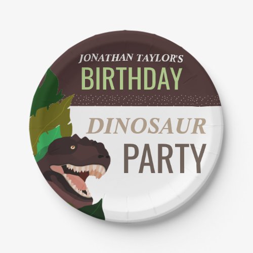 T Rex Dinosaur Party Childrens Birthday Paper Plates