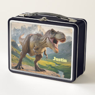T-Rex Dinosaur Personalized Metal Lunch Box