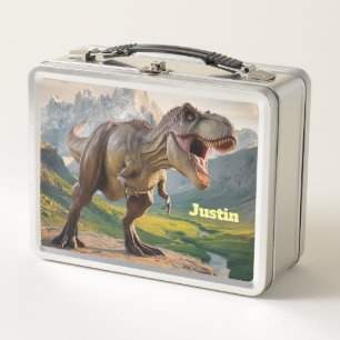 T-Rex Dinosaur Personalized Metal Lunch Box
