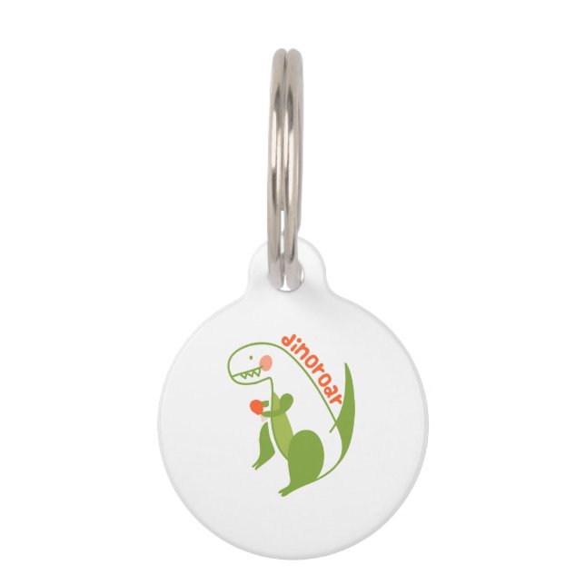T Rex Dinosaur Pet ID Tag (Front)