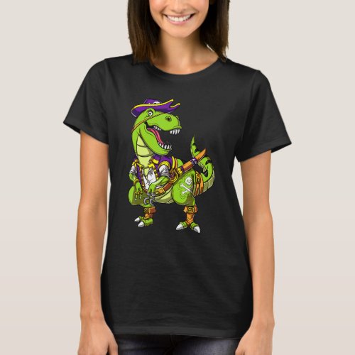 T Rex Dinosaur Pirate Captain Sailor Fantasy Boys  T_Shirt