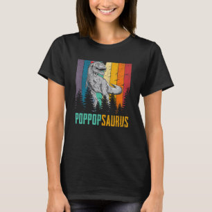 T Rex Dinosaur Poppop Saurus Family Matching Fathe T-Shirt