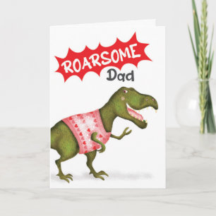 T.rex dinosaur 'Roarsome Dad' Father's Day card