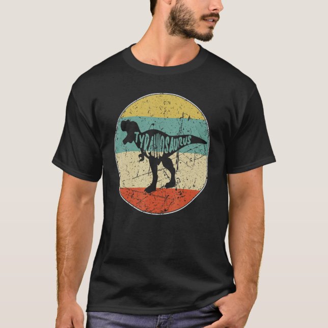 T Rex Dinosaur Streetwear Retro Paleontologist Tyr T-Shirt (Front)