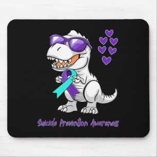 T-rex Dinosaur Suicide Prevention Awareness Day Di Mouse Pad