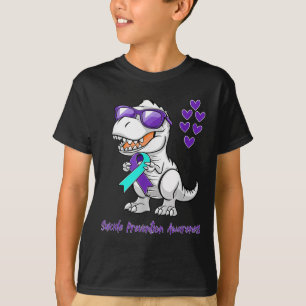 T-rex Dinosaur Suicide Prevention Awareness Day Di T-Shirt
