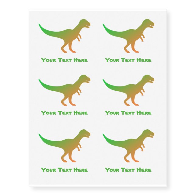 T-rex dinosaur temporary tattoos for kids Birthday (Front)