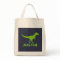 T Rex dinosaur tote bag personalized for kids