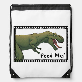 T-Rex Dinosaur Tyrannosaurus Feed Me! Drawstring Bag