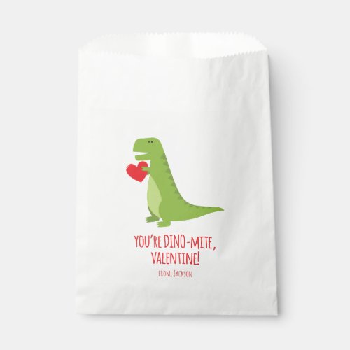 T_Rex Dinosaur Valentine Favor Bags