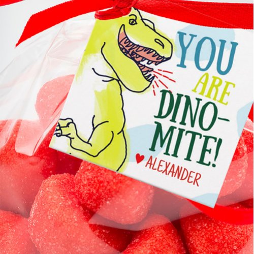 T_Rex Dinosaur Valentine Gift Tags