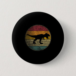 T Rex Dinosaur - Vintage Love Women Kids Men Retro Button