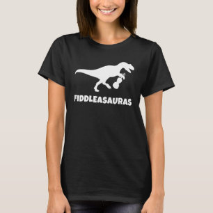 T-Rex Dinosaur Violinist Violin Fiddle Music Instr T-Shirt