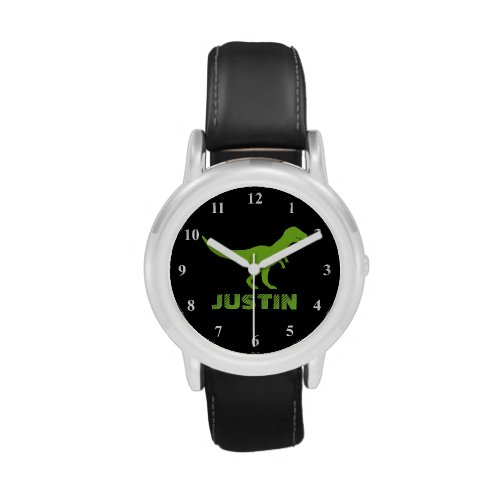 T rex dinosaur watch personalized with kids name