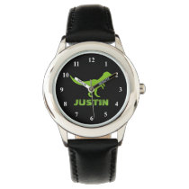 T rex dinosaur watch personalized with kids name
