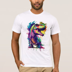 T-Rex Dinosaur Watercolor T-Shirt Design