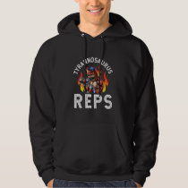 T-rex Dinosaur Workout Gym Fitness Training Reps,  Hoodie