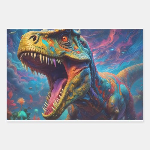 T_Rex Dinosaur  Wrapping Paper Sheets