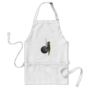 T-Rex Dinosaur Wrecking Ball Adult Apron