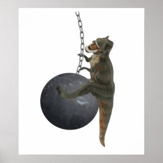 dinosaur with a wrecking ball tail