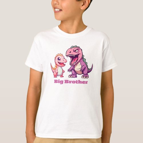 T_Rex Dinosaurs Big Brother Personalized T_Shirt