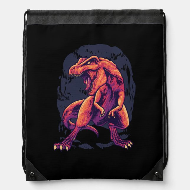 t rex dinosaurs drawstring bag (Front)
