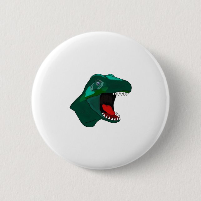 T Rex Dinossaur Button (Front)