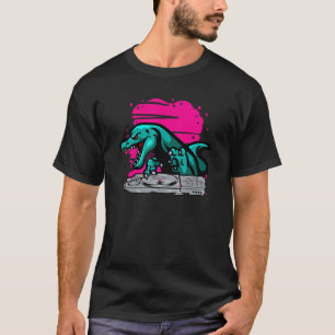 T Rex Dj Party Club Disk Jockey Edm Dance Dinosaur T-Shirt