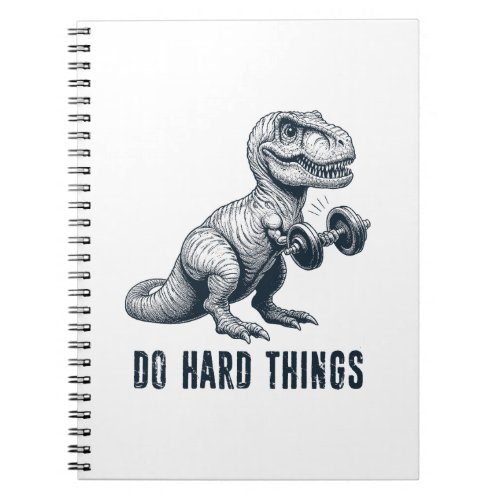 T_Rex Do Hard Things Playing Cards Notebook