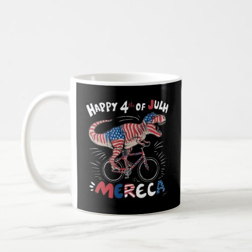 T_Rex donning the colors of the American flag_2 Coffee Mug