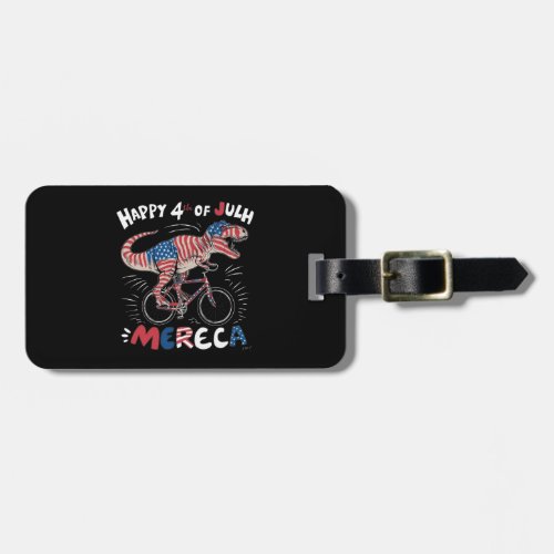T_Rex donning the colors of the American flag_2 Luggage Tag