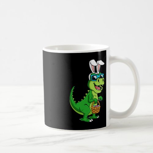 T Rex Easter Bunny With Eggs Basket Fun Dinosaur B Coffee Mug