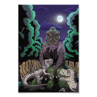 T-Rex Family Photo Print