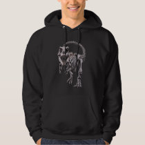 T-Rex Fossil Skeleton Dinosaur Bones Paleontologis Hoodie