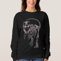 T-Rex Fossil Skeleton Dinosaur Bones Paleontologis Sweatshirt