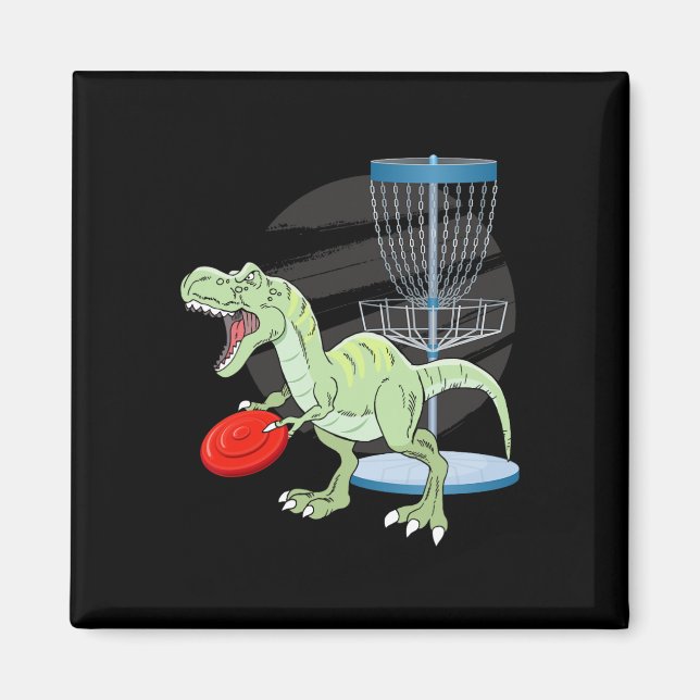 T Rex Frisbee Dinosaur Recreational Tosser Dino Di Magnet (Front)